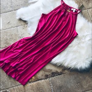 Stunning NWT Fucshia Hi /Lo MK Halter Dress
